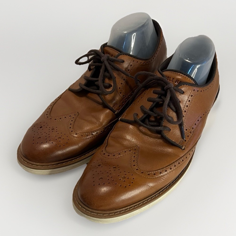 Cole Haan C34120 Grand OS Wingtip Oxford Brown Leather Mens Dress Shoe 11 M